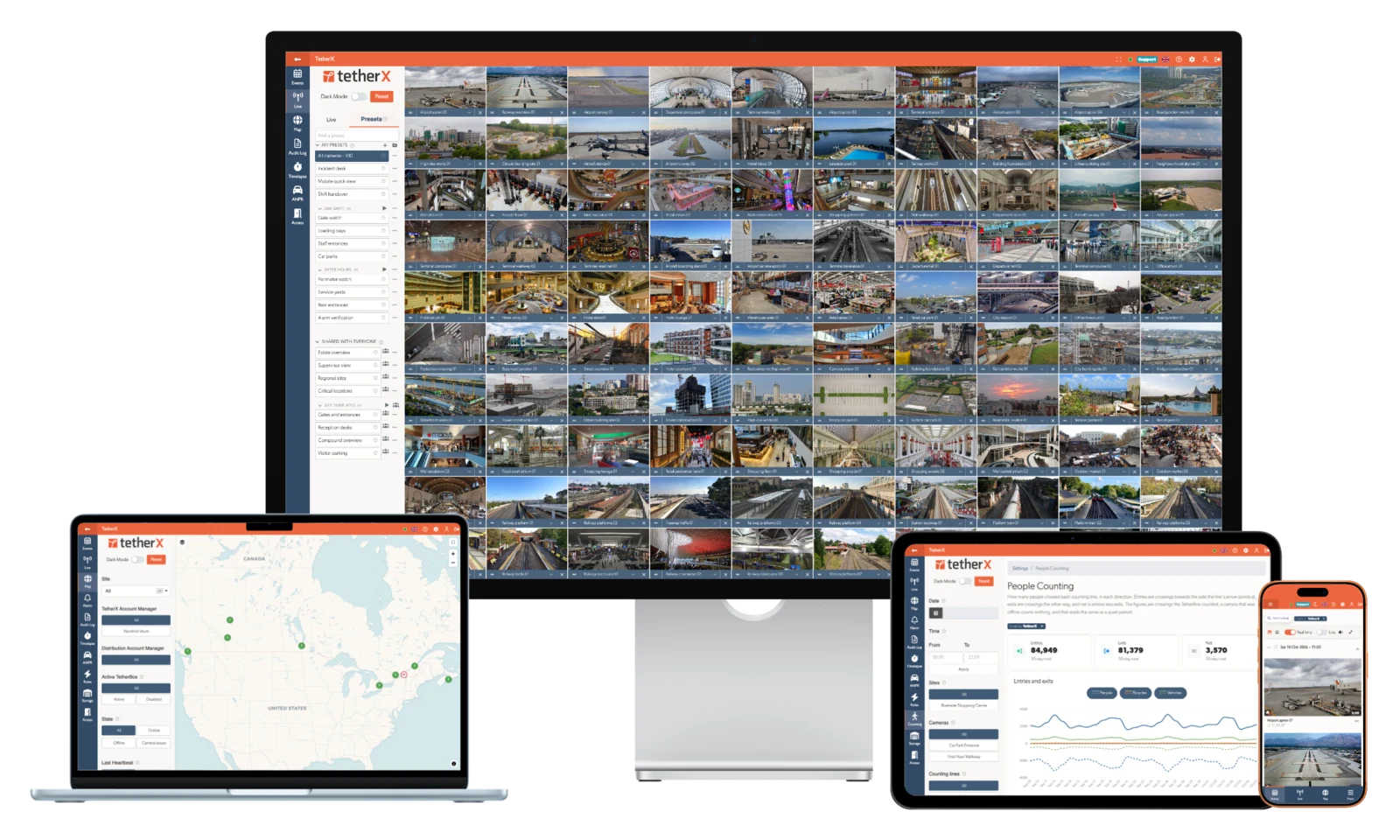 TetherX showing every construction site on one dashboard