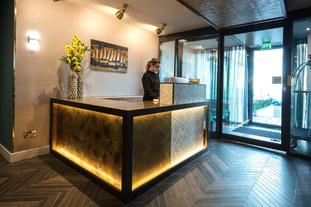 Hotel reception desk