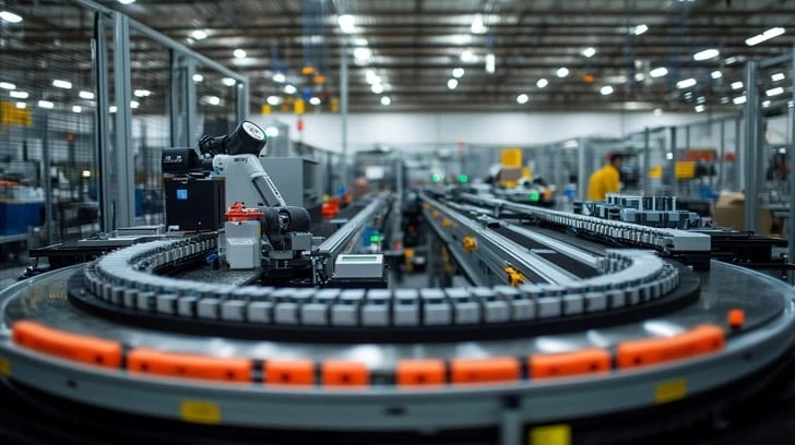 Factory floor production line
