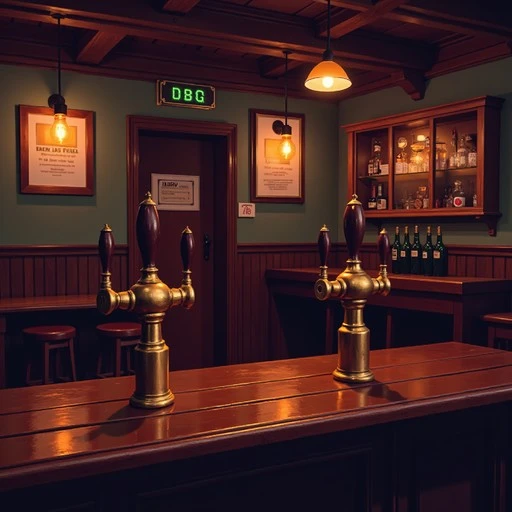 Traditional pub bar