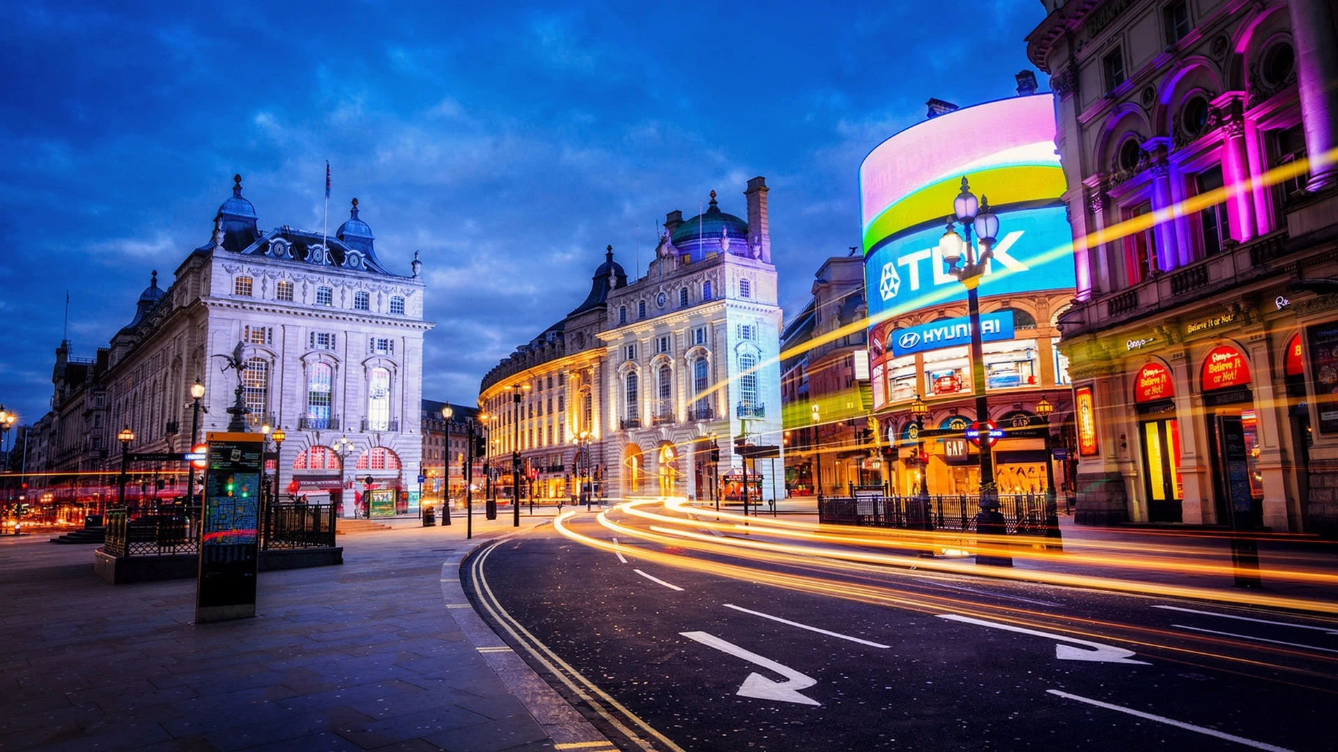 City centre at evening
