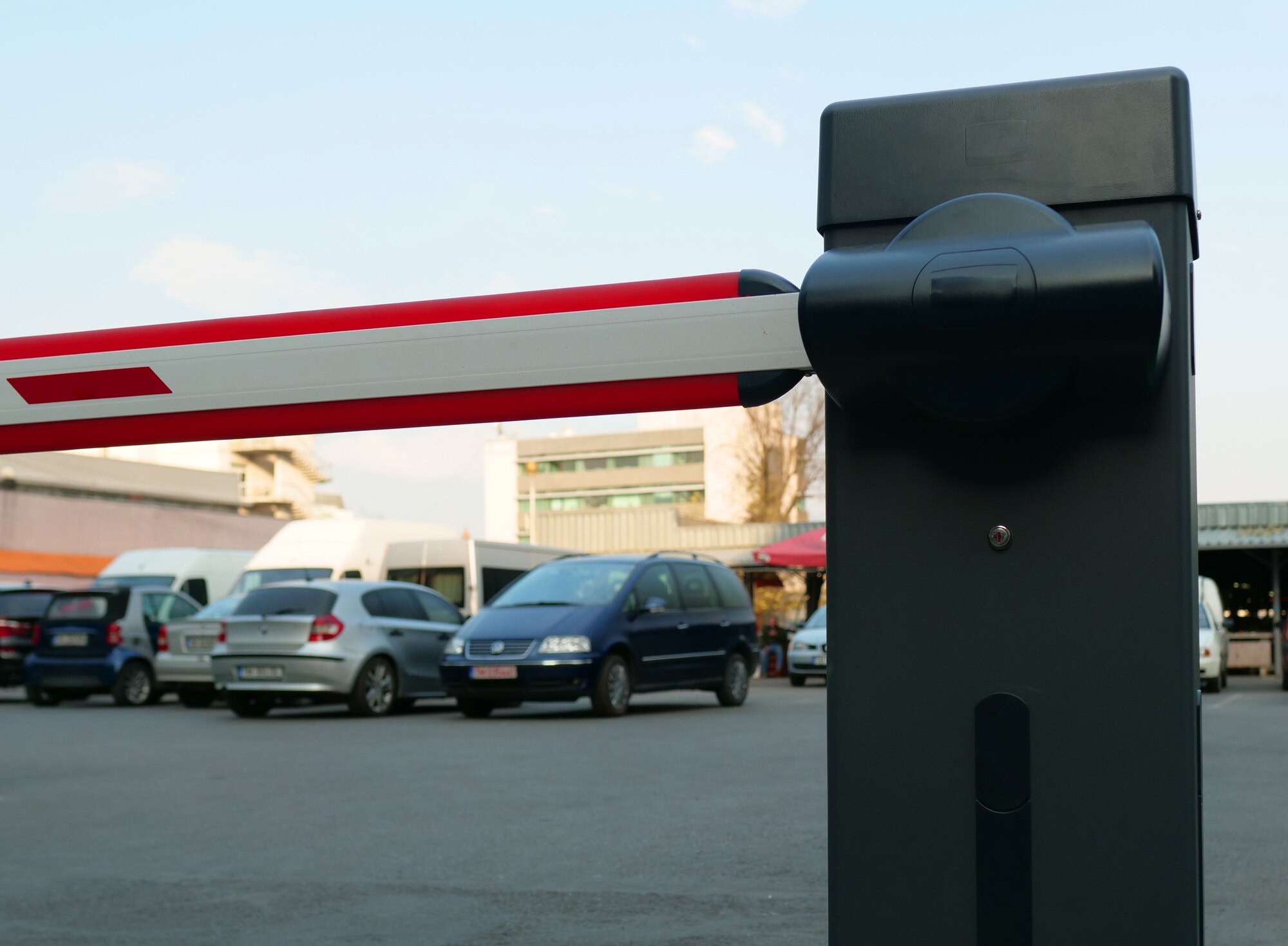 Car park entry lane